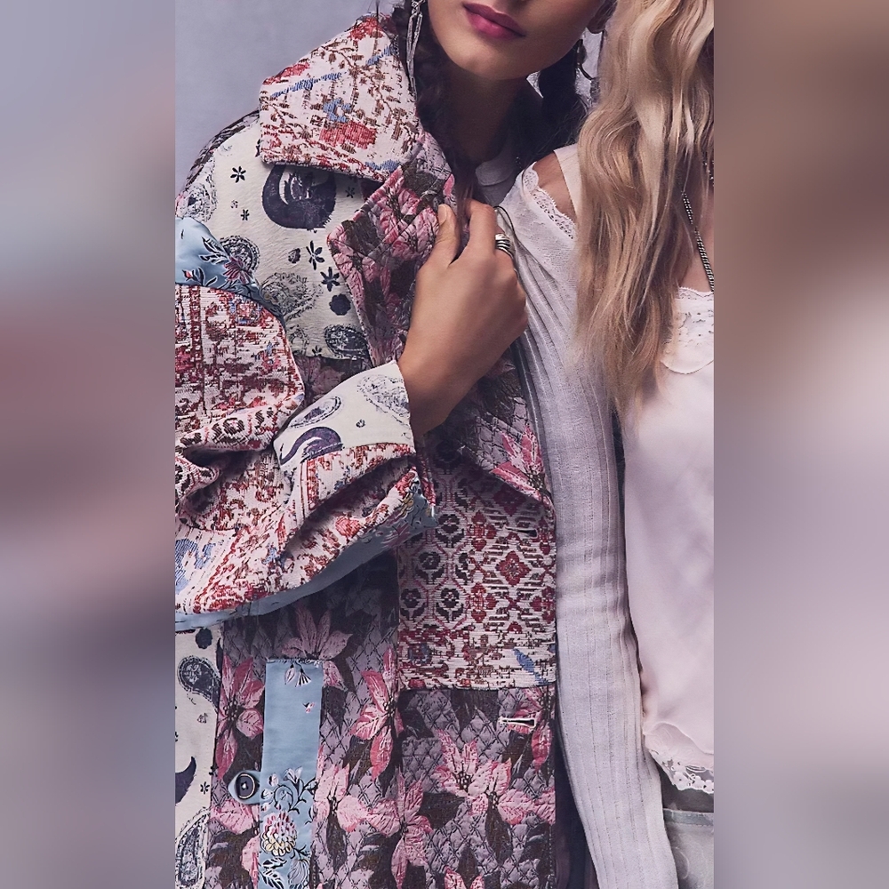 Golden Hour Jacquard Coat,Color Blossom Combo - Picture 6 of 16